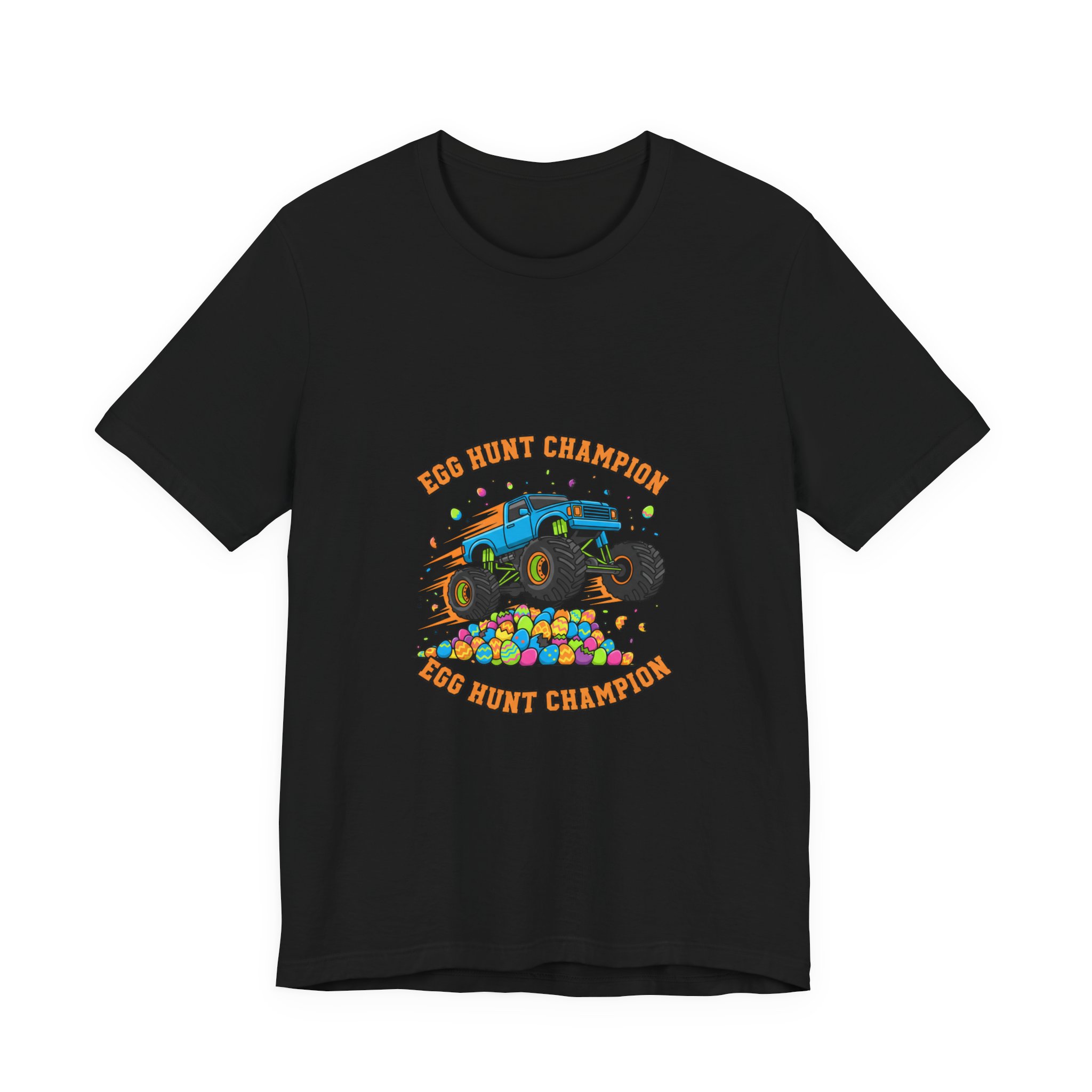 Monster Truck Over Egg Pile Tee | boys Easter shirt, egg hunter - Image 5