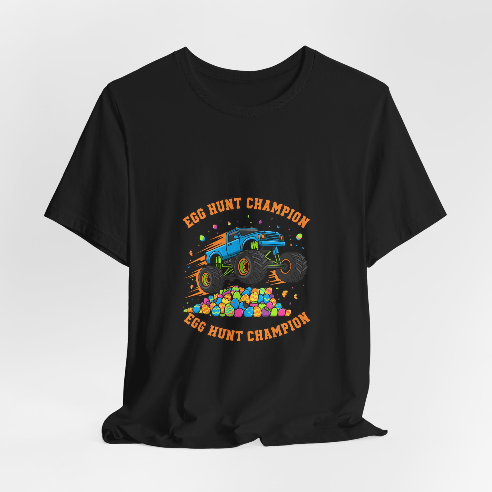 Monster Truck Over Egg Pile Tee | boys Easter shirt, egg hunter - Image 8
