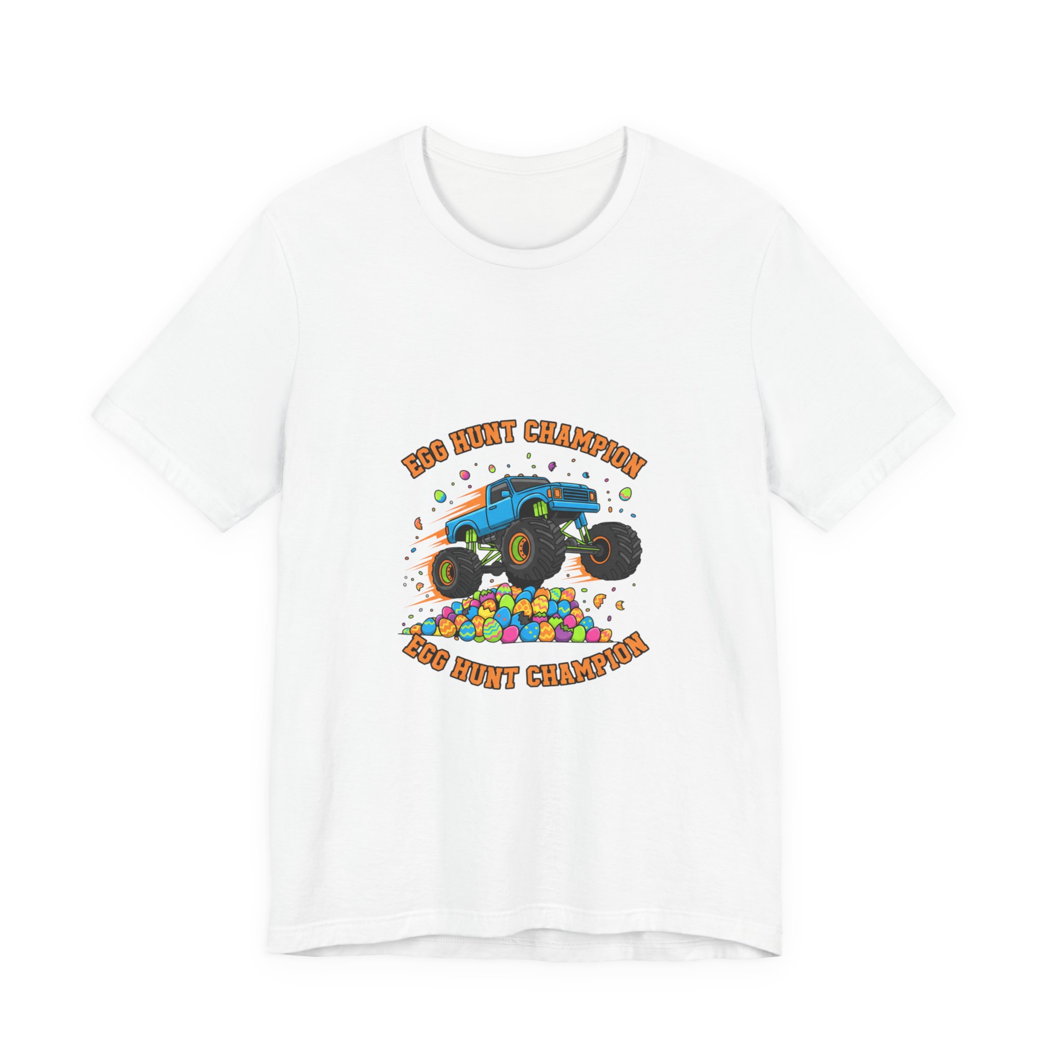 Monster Truck Over Egg Pile Tee | boys Easter shirt, egg hunter