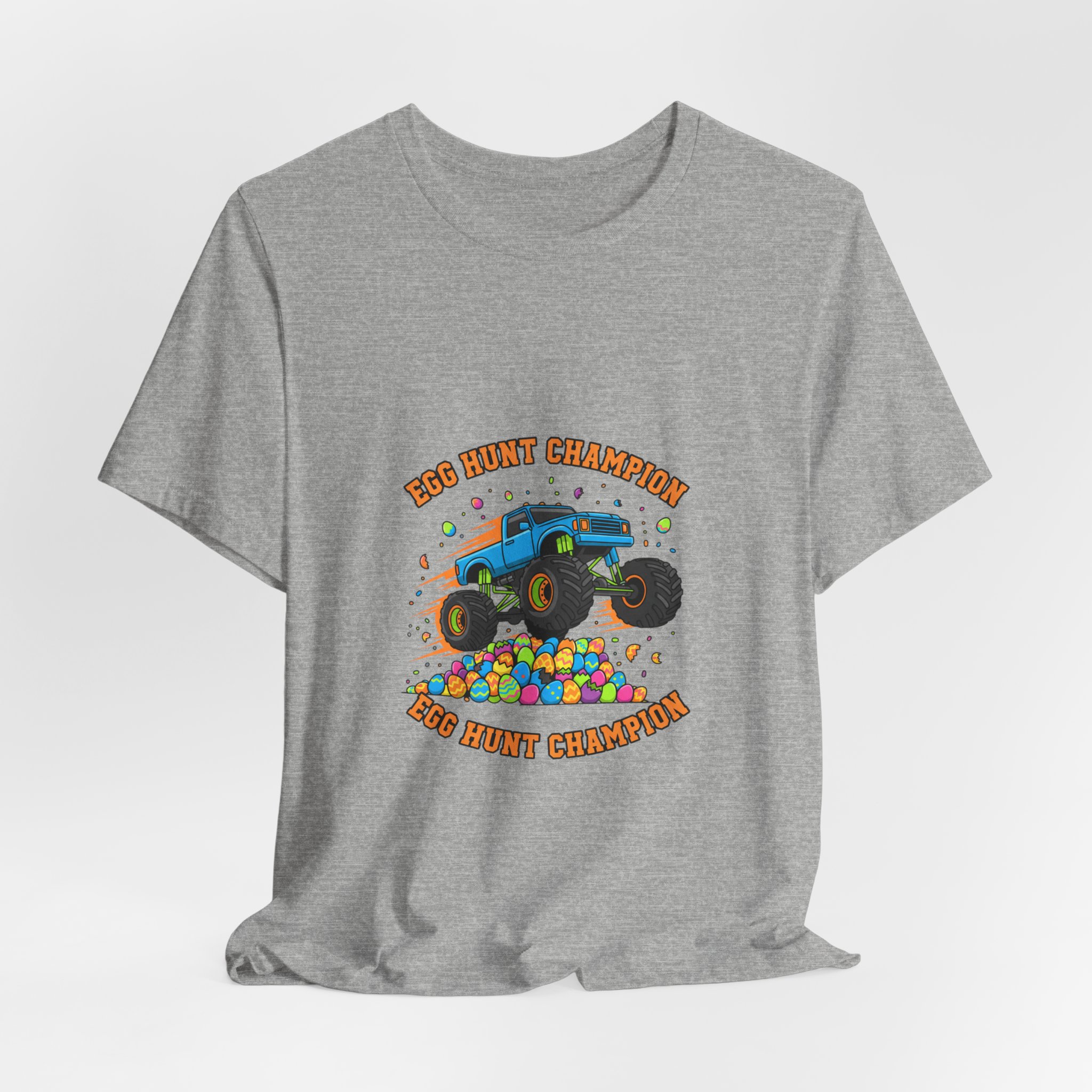 Monster Truck Over Egg Pile Tee | boys Easter shirt, egg hunter - Image 16