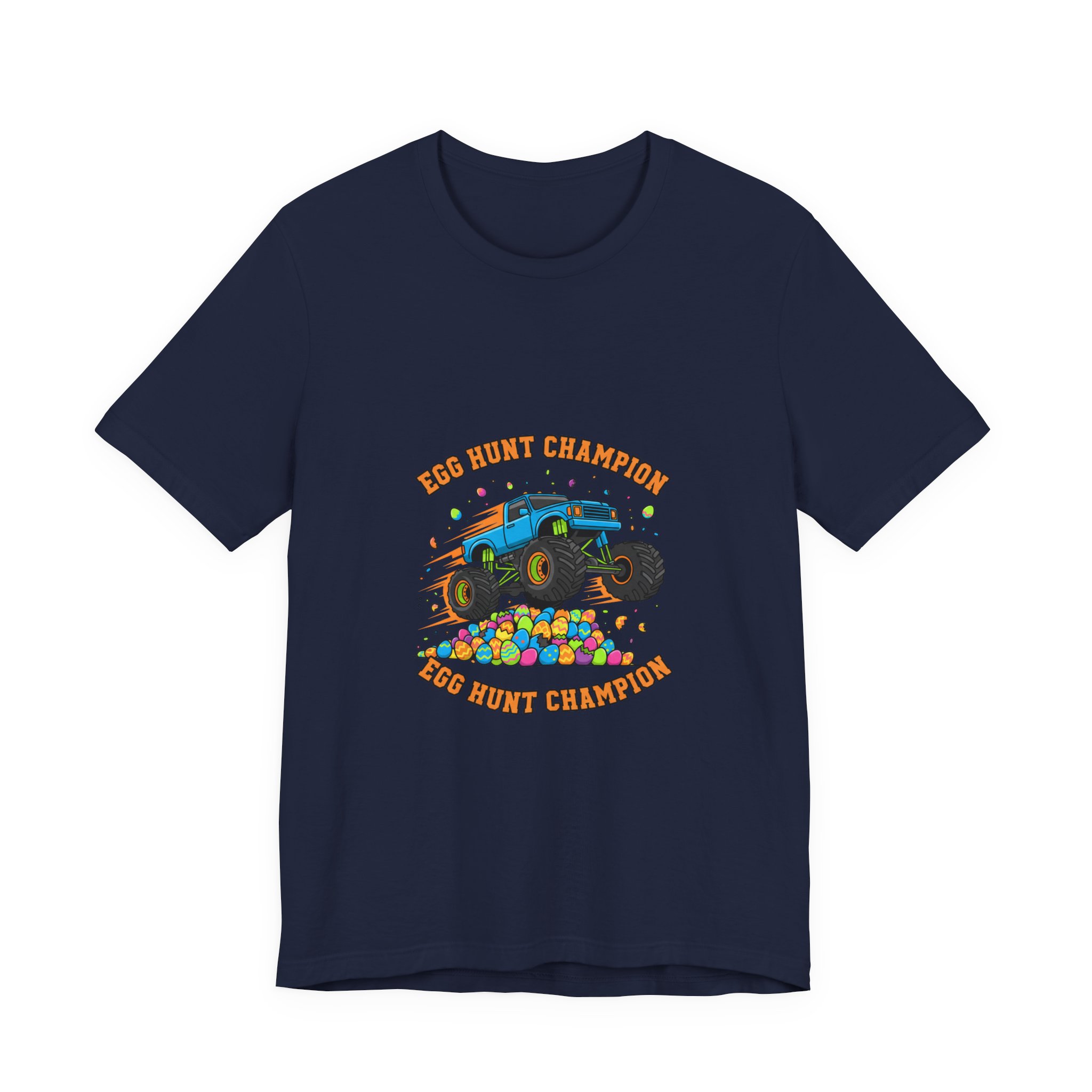 Monster Truck Over Egg Pile Tee | boys Easter shirt, egg hunter - Image 17