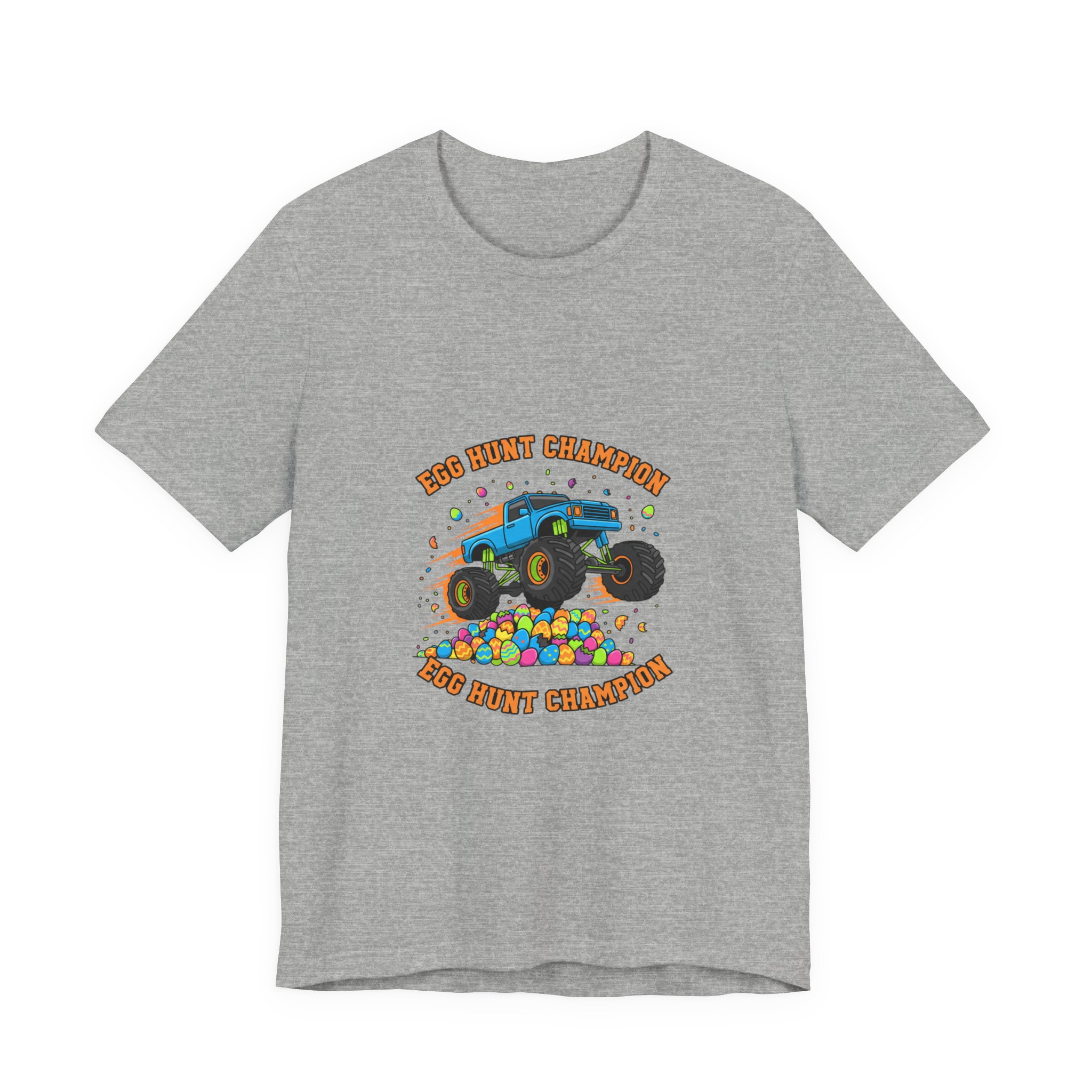 Monster Truck Over Egg Pile Tee | boys Easter shirt, egg hunter - Image 13